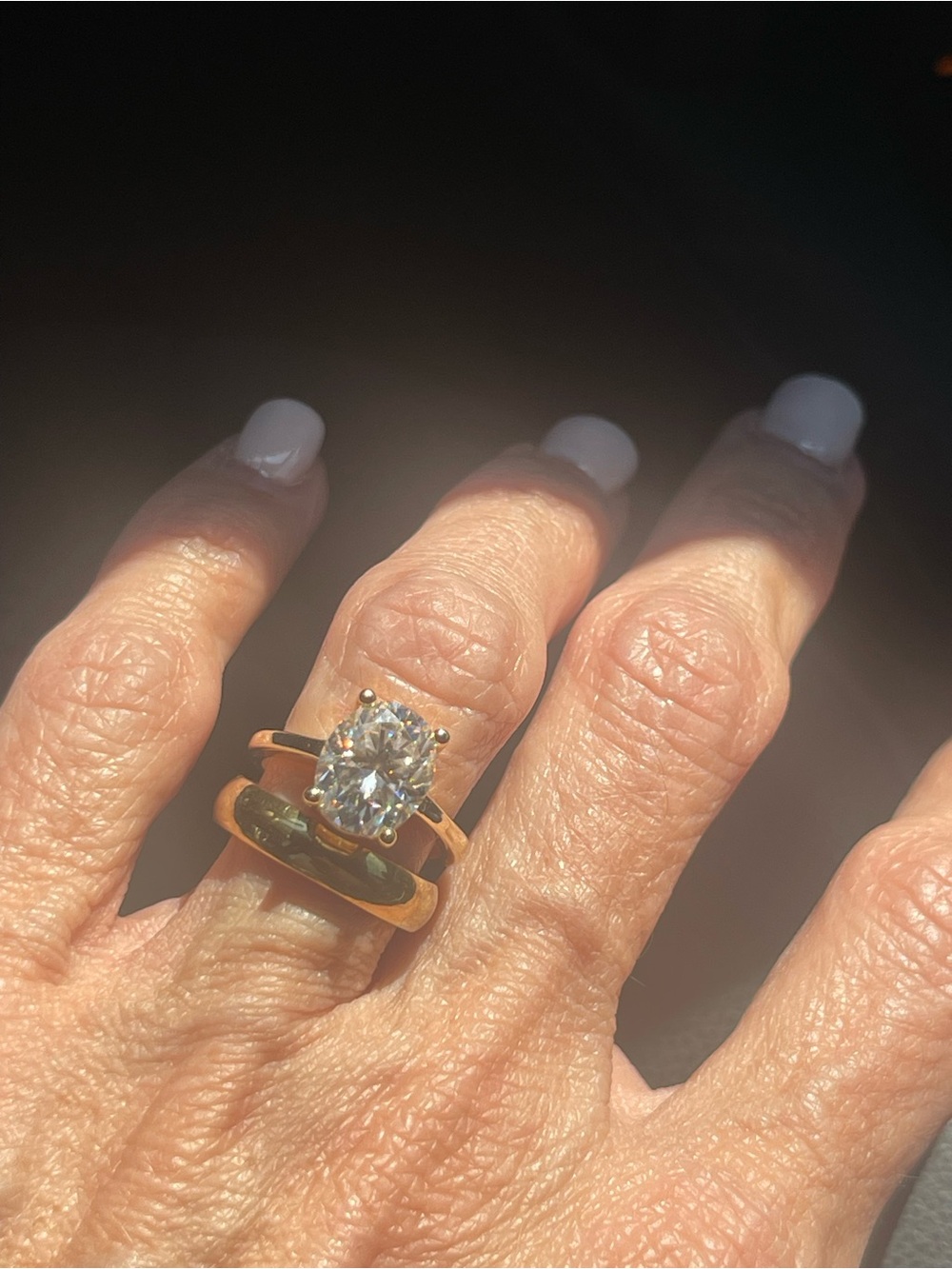 Moissanite solitaire ring